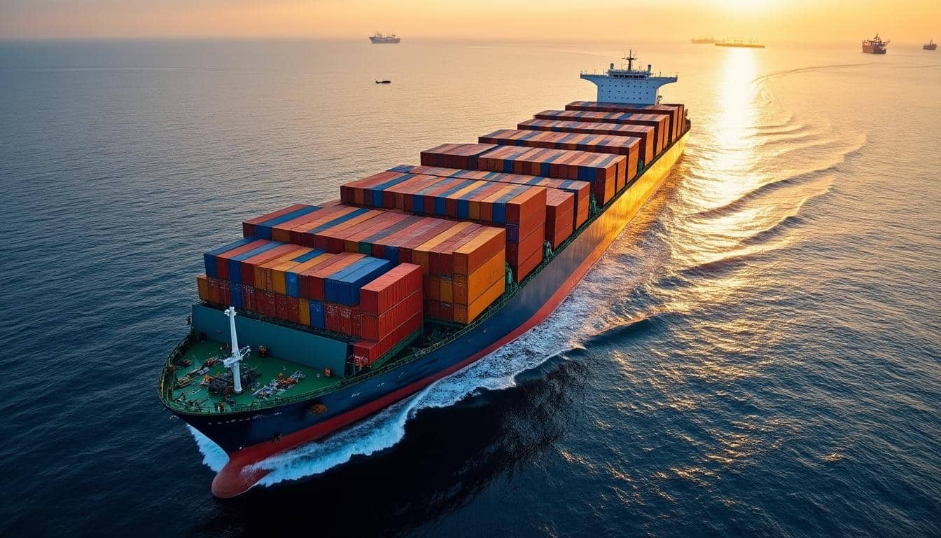 Illustration: Combien de conteneurs un porte conteneur peut-il transporter en moyenne ?