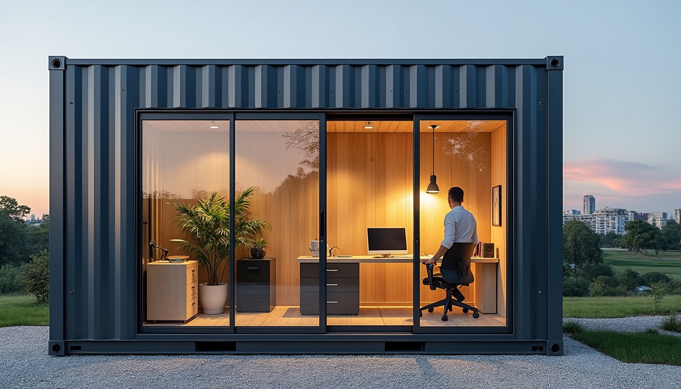 Illustration: Comprendre le concept d’un bureau installé dans un container maritime