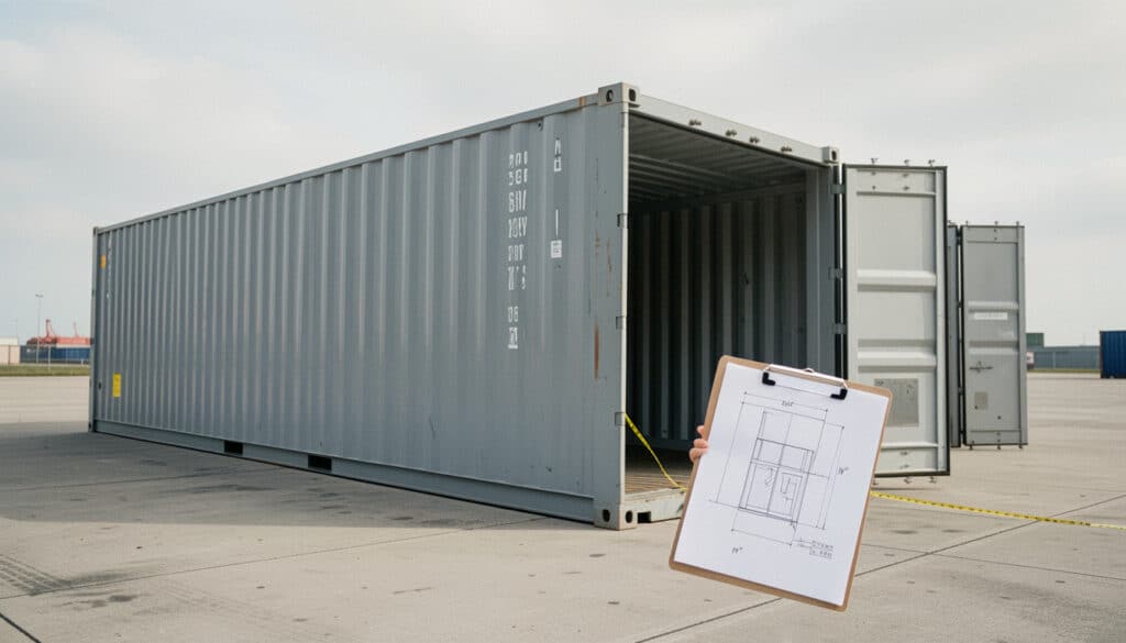 Container de 20 pieds : quelle surface en m² ?